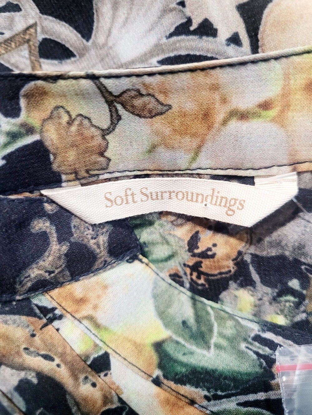 Soft Surroundings Sheer Floral Baroque Tunic Blouse Womens Size Small Boho New - Picture 6 of 14